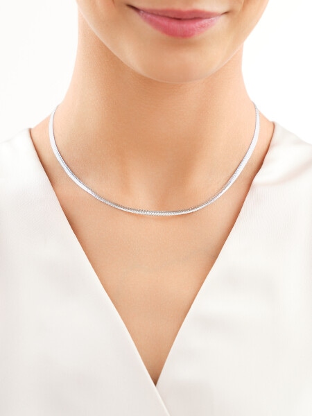 Rhodium Plated Silver Necklace