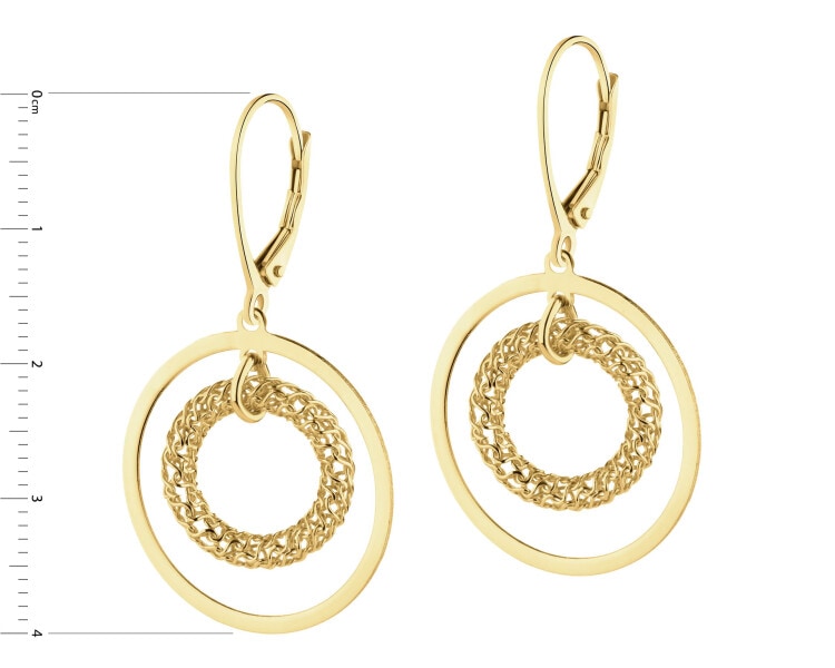 Gold-Plated Silver Dangling Earring