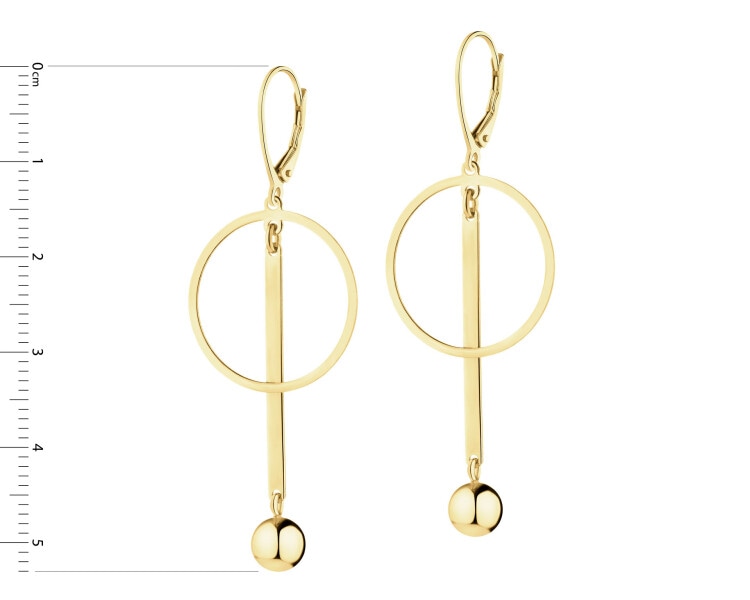 Gold-Plated Silver Dangling Earring