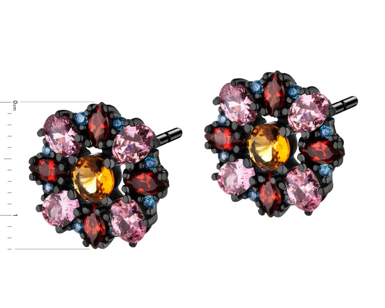 925 Black Rhodium Earrings with Cubic Zirconia