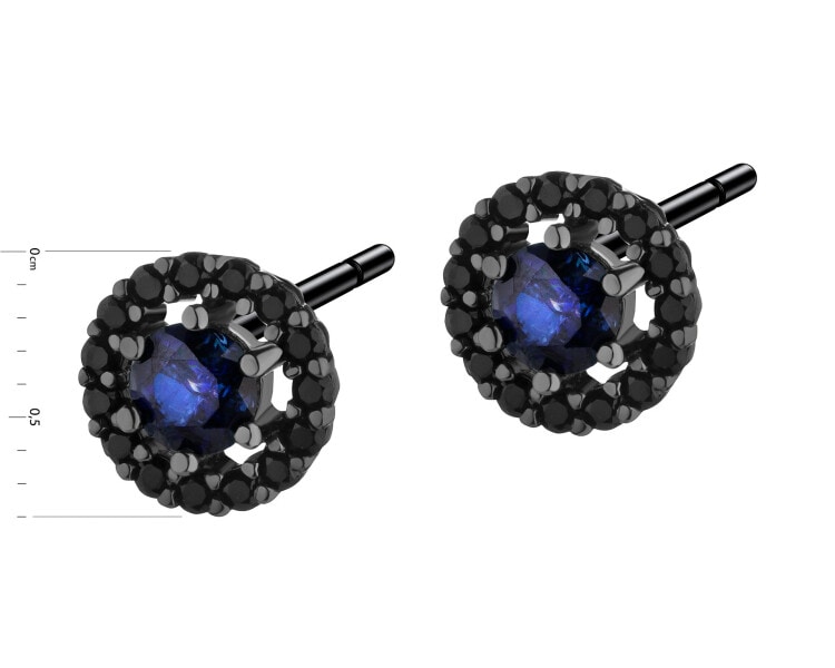 925 Black Rhodium Earrings with Cubic Zirconia