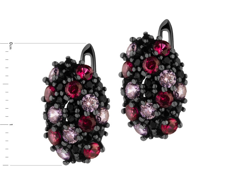 925 Black Rhodium Earrings with Cubic Zirconia