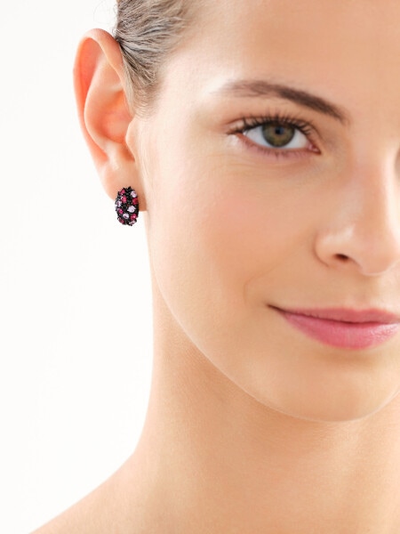 925 Black Rhodium Earrings with Cubic Zirconia