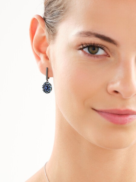 925 Black Rhodium Dangling Earring with Cubic Zirconia