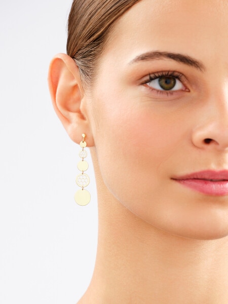 9 K Yellow Gold Dangling Earring