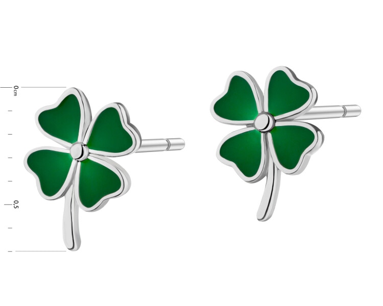 Rhodium Plated Silver Earrings