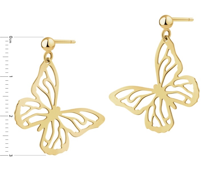 Gold-Plated Silver Dangling Earring