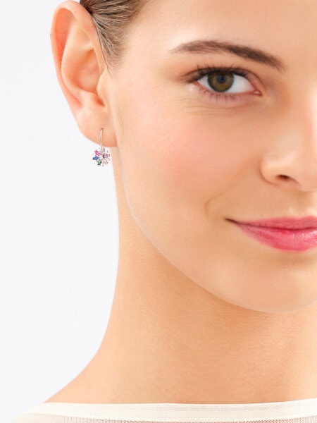 Rhodium Plated Silver Earrings with Cubic Zirconia