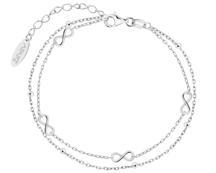 Rhodium Plated Silver Bracelet