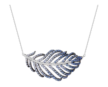 750 Rhodium And Ruthenium Plated White Gold Necklace - fineness 750