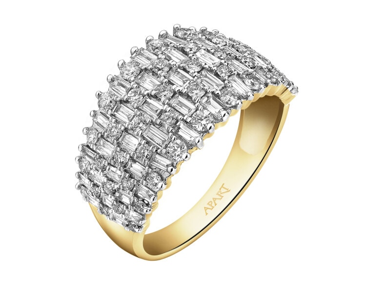Zlatý prsten s diamanty 1,15 ct - ryzost 585