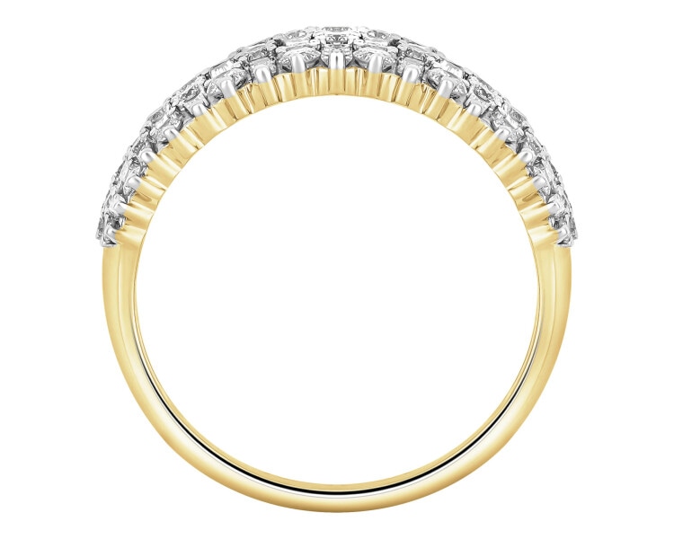 Zlatý prsten s diamanty 1,15 ct - ryzost 585