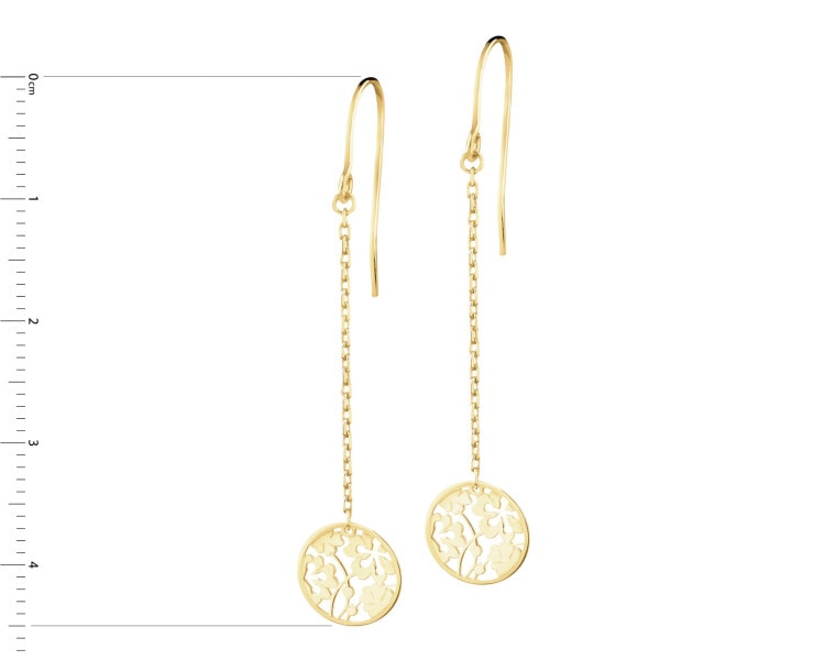 9 K Yellow Gold Dangling Earring