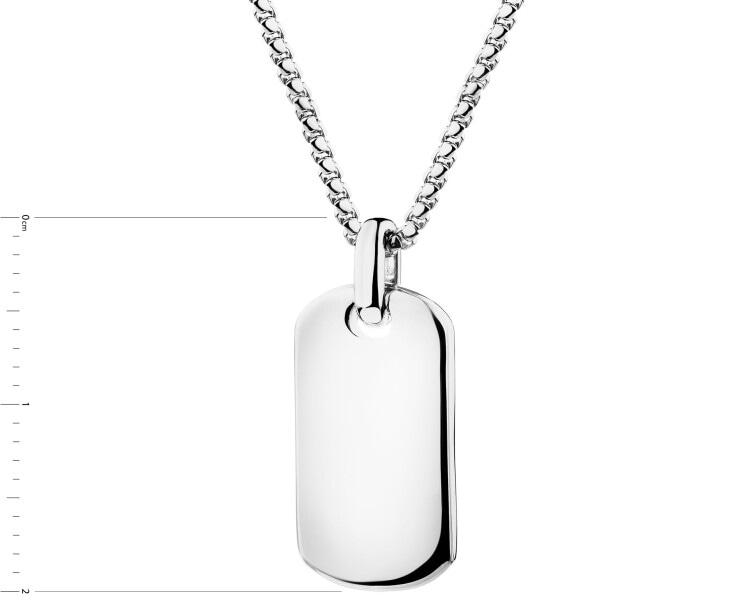 Rhodium Plated Silver Necklace