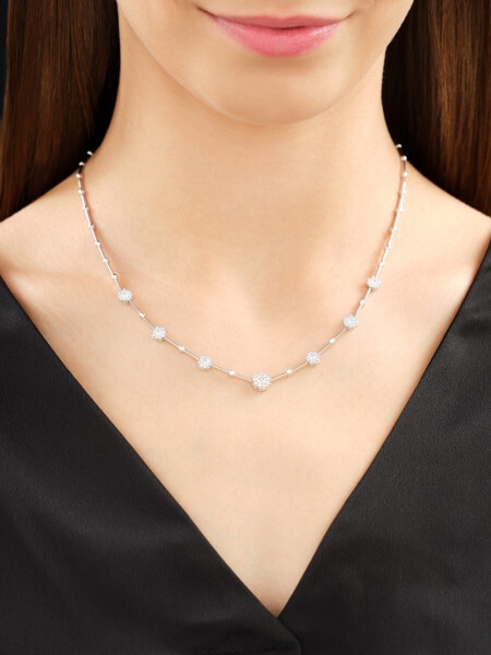 Náhrdelník z bílého zlata s brilianty - 45 cm - 1,03 ct - ryzost 585