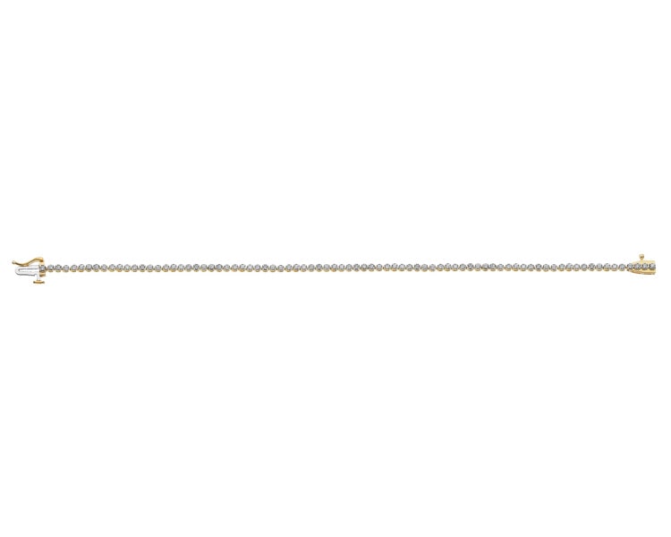 Zlatý náramek s brilianty - 18 cm 0,75 ct - ryzost 585