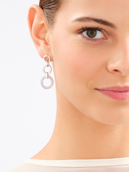 Rhodium Plated Silver Dangling Earring