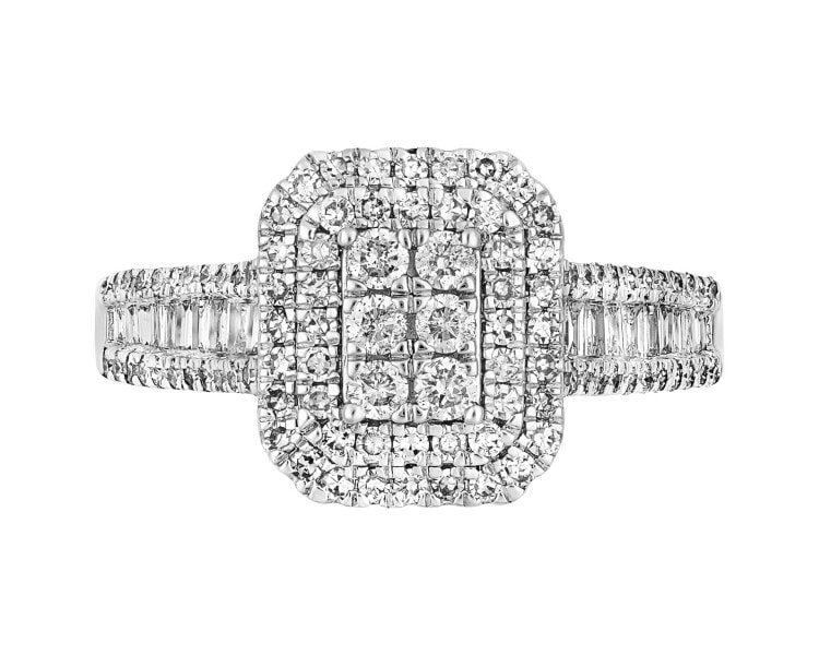 Zlatý prsten s diamanty - 0,75 ct - ryzost 585