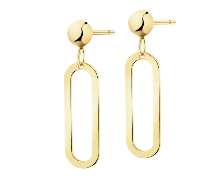 9 K Yellow Gold Dangling Earring