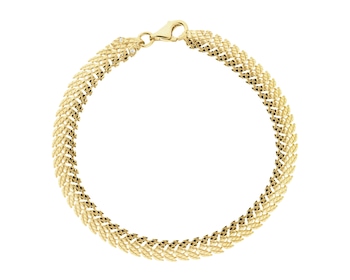 14 K Yellow Gold Bracelet with Cubic Zirconia