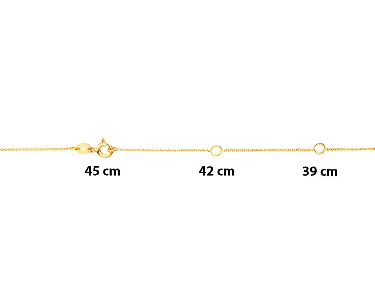 Zlatý náhrdelník s diamanty - nekonečno, srdce - 0,01 ct - ryzost 585