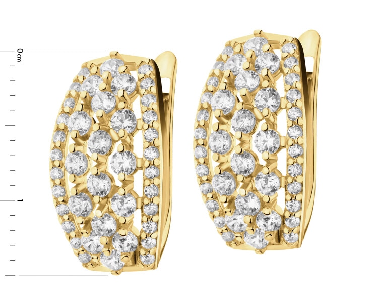 Złote kolczyki z cyrkoniami