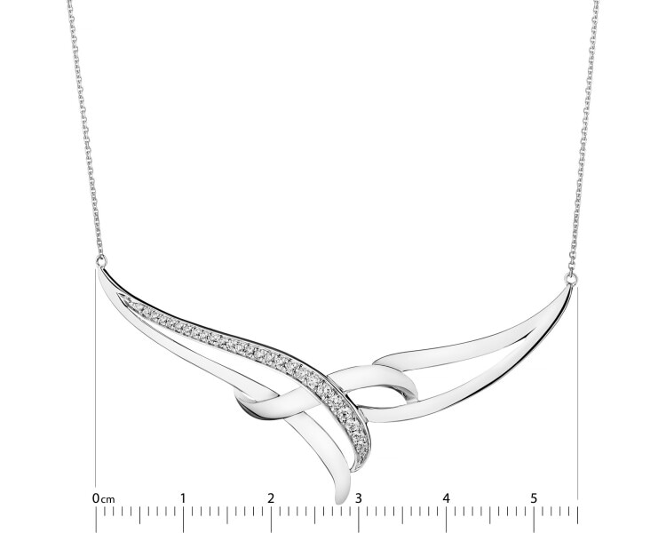 9ct Yellow Gold Necklace with Diamonds - 0,20 ct - fineness 9 K