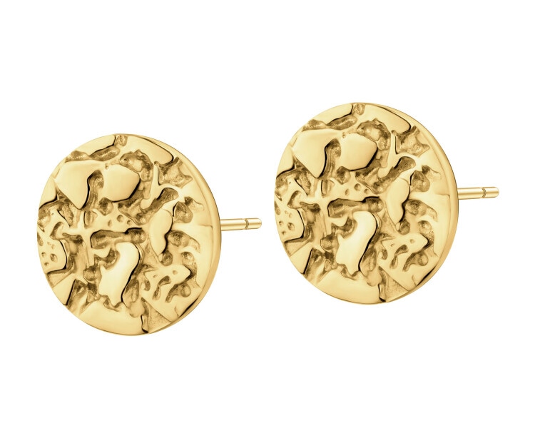 9 K Yellow Gold Earrings 