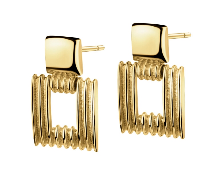 9 K Yellow Gold Earrings 