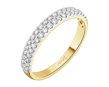 Zlatý prsten s brilianty 0,36 ct - ryzost 585