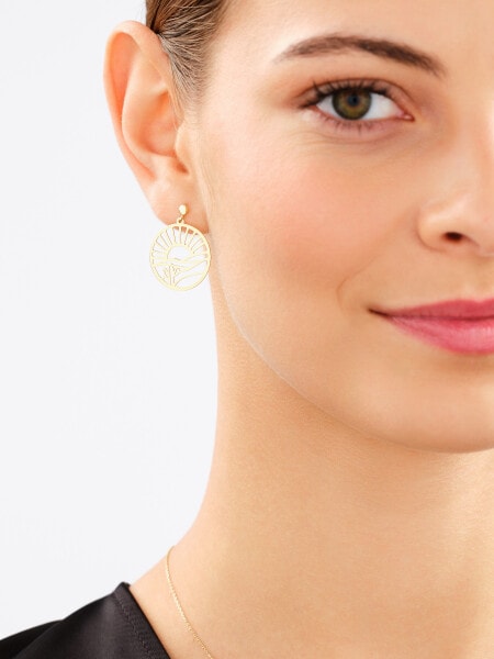 8 K Yellow Gold Dangling Earring 