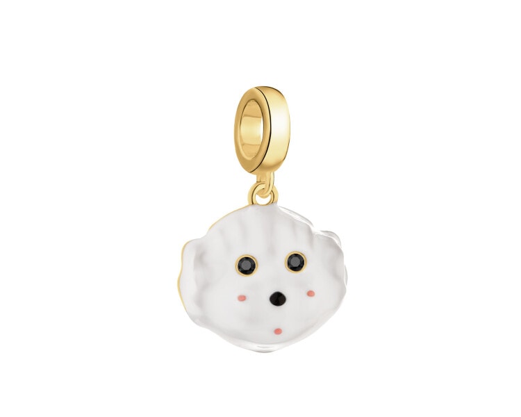 Gold-Plated Silver Pendant with Cubic Zirconia