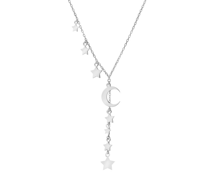 Rhodium Plated Silver Necklace 