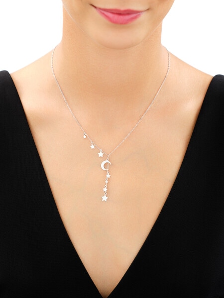 Rhodium Plated Silver Necklace 