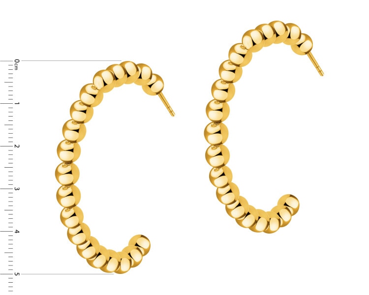 Gold-Plated Brass, Gold-Plated Silver Hoop Earring