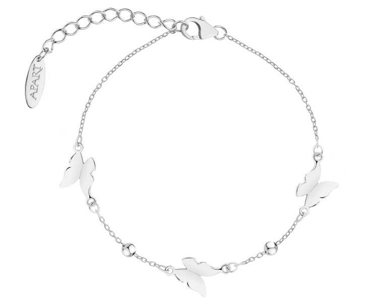 Rhodium Plated Silver Bracelet 