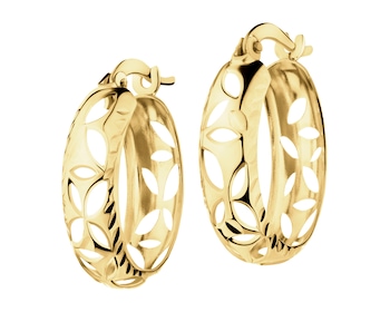 9 K Yellow Gold Hoop Earring 