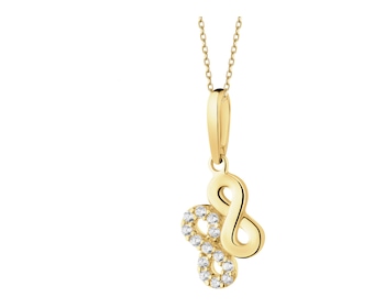 9 K Yellow Gold Pendant with Cubic Zirconia