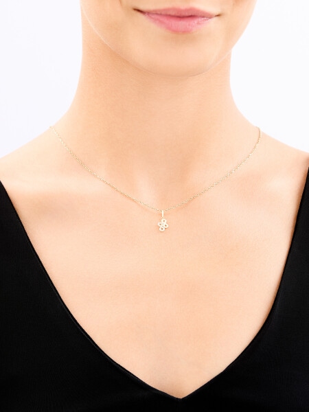 9 K Yellow Gold Pendant with Cubic Zirconia