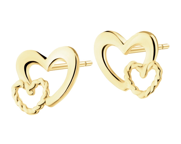 9 K Yellow Gold Earrings 