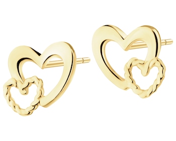 9 K Yellow Gold Earrings 