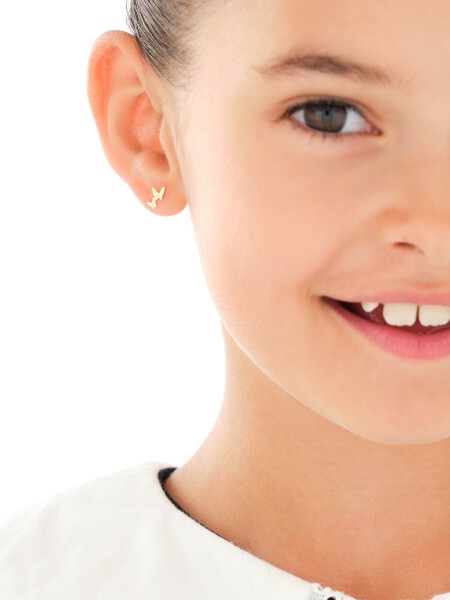 Złote kolczyki - motyle