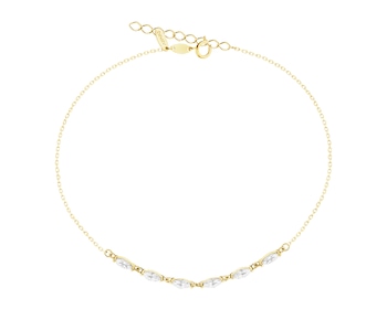 9 K Yellow Gold Bracelet with Cubic Zirconia