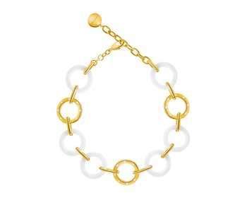 Gold-Plated Brass Bracelet with Cubic Zirconia