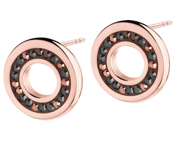 Stainless Steel Hoop Earring with Marcasite