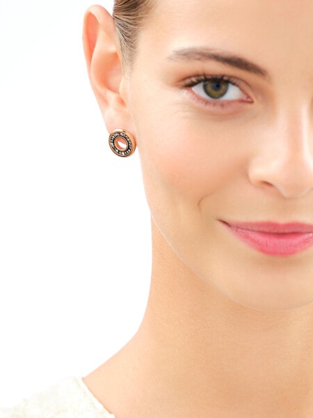 Stainless Steel Hoop Earring with Marcasite