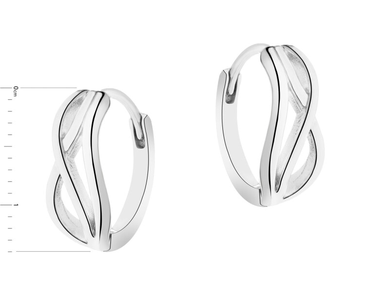 Rhodium Plated Silver Earrings