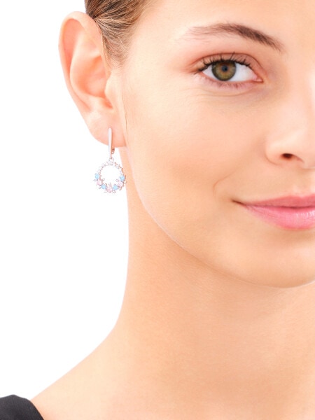 Rhodium Plated Silver Earrings with Cubic Zirconia