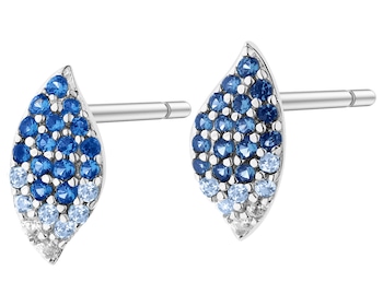 Rhodium Plated Silver Earrings with Cubic Zirconia