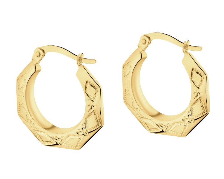 9 K Yellow Gold Earrings